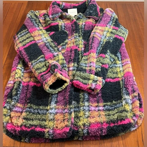 Thread & Supply Plaid Sherpa Shacket | Cozy NWOT | Size M - Picture 10 of 11